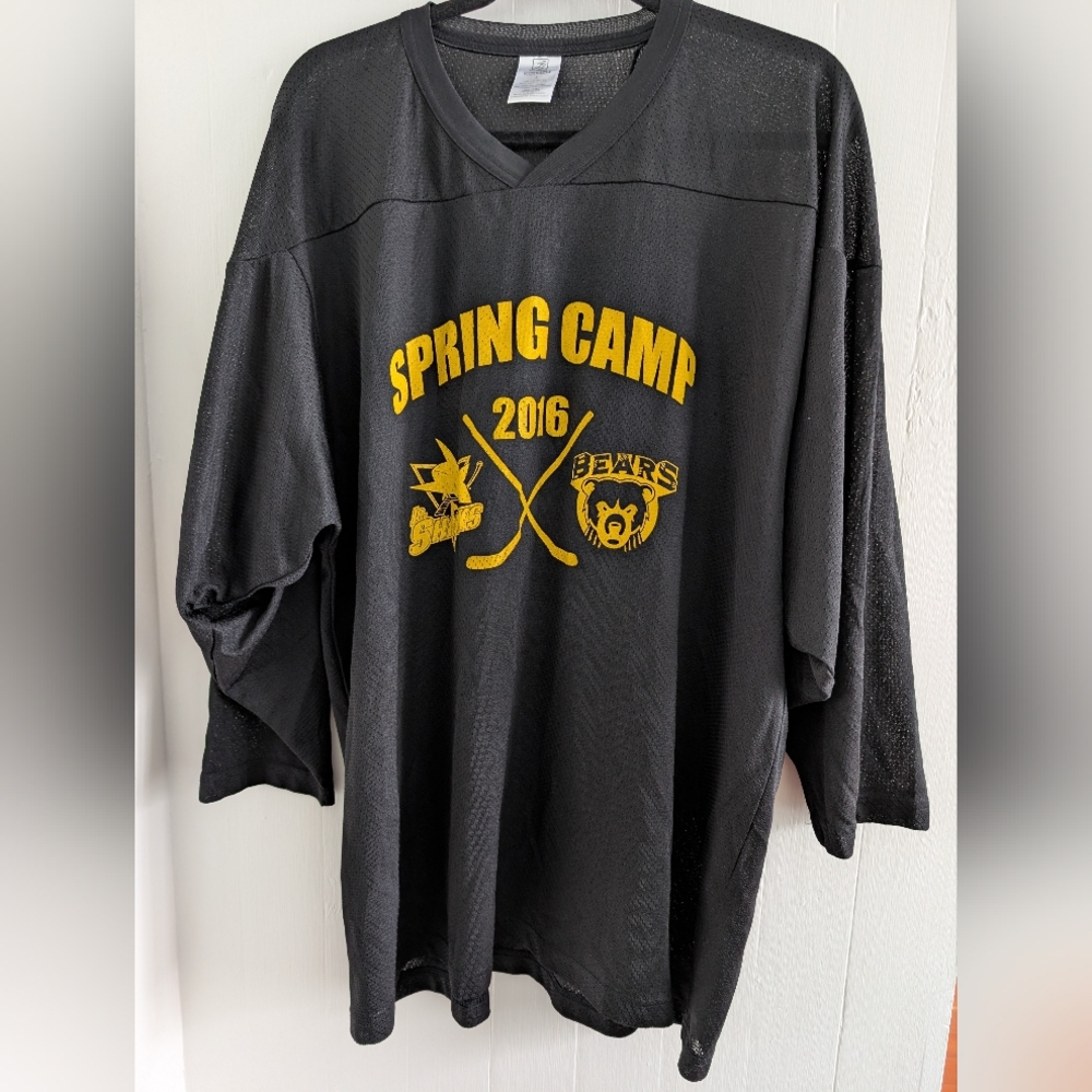Black and Yellow Spring Camp 2016 Hockey Jersey